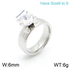 18KG concise stainless steel diamond rings wedding rings