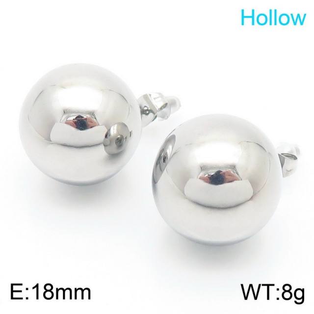 12MM hollow out ball bead stainless steel choker necklace set