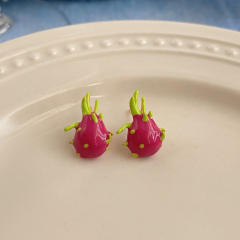925 needle color enamel sweet flower studs earrings collection