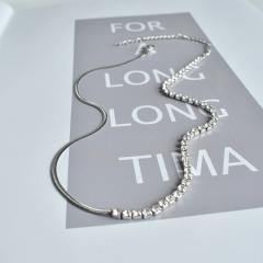 3mm half snake chain tennis chain stainless steel necklace