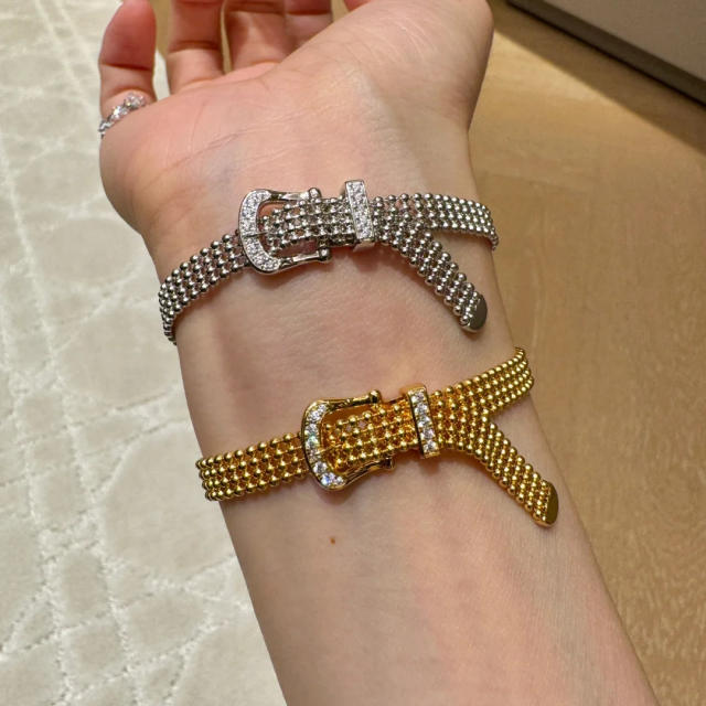 Italy design nice copper soft buckle bracelet