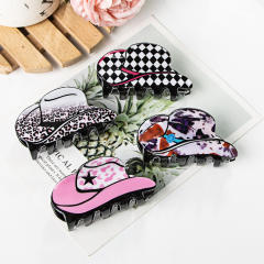 8CM cowboy hat personality hair claw clips