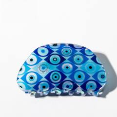 Blue color evil eye turkey eye women hair claw clips