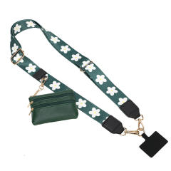 Popular clip and go phone strap with wallet