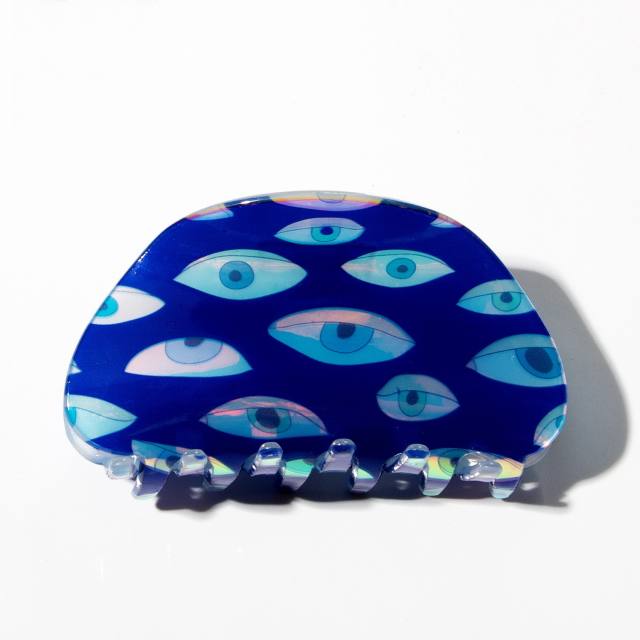 Blue color evil eye turkey eye women hair claw clips