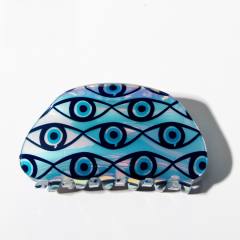 Blue color evil eye turkey eye women hair claw clips