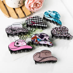 8CM cowboy hat personality hair claw clips