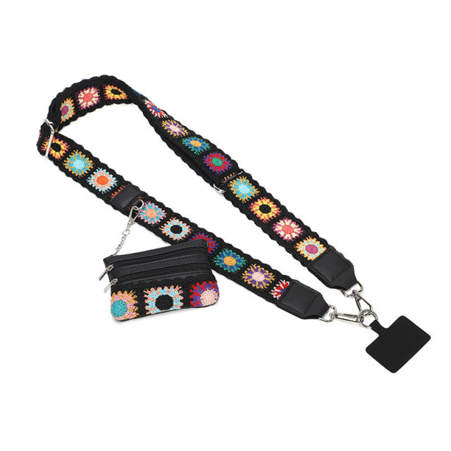 Popular clip and go phone strap with wallet