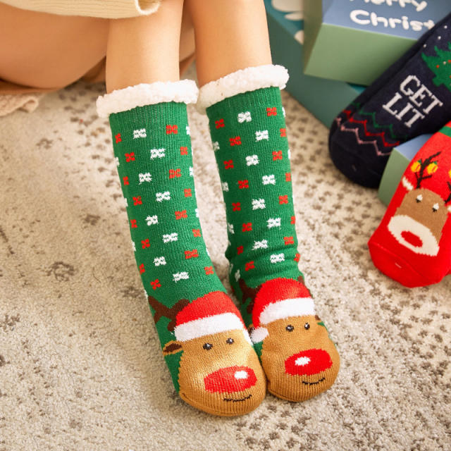 Winter warm christmas series floor socks