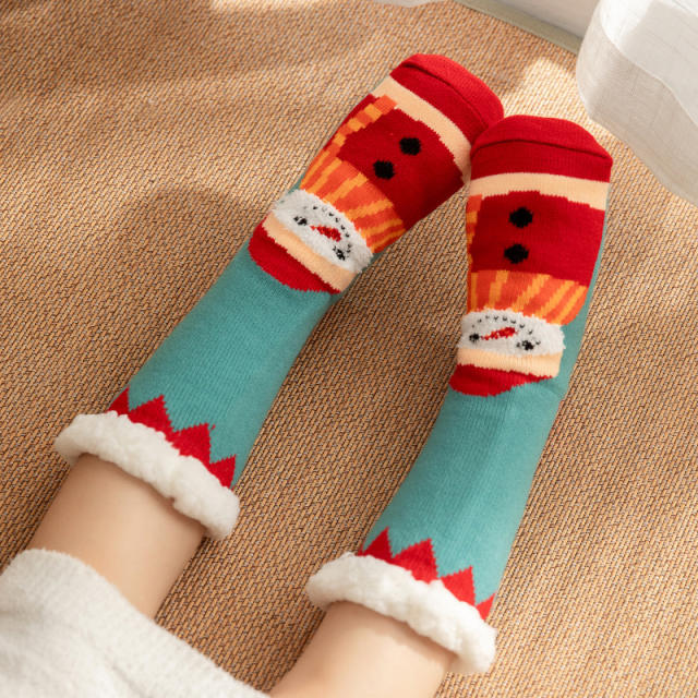 Winter warm christmas series floor socks