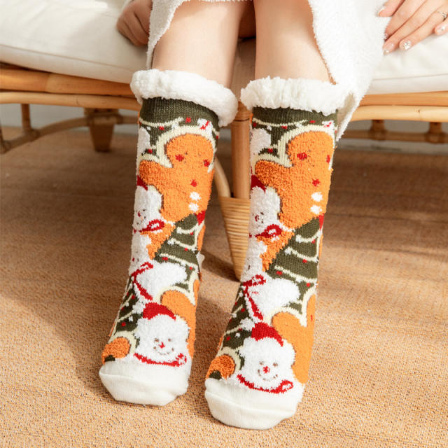 Winter warm christmas series floor socks