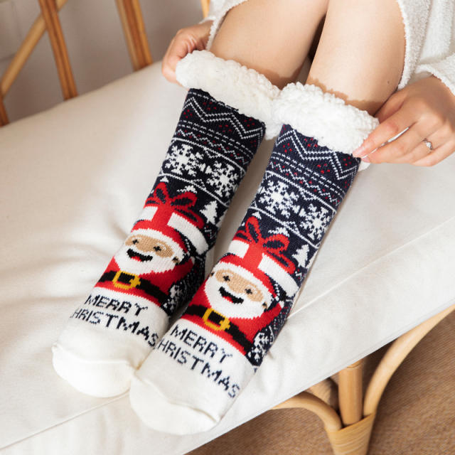 Winter warm christmas series floor socks