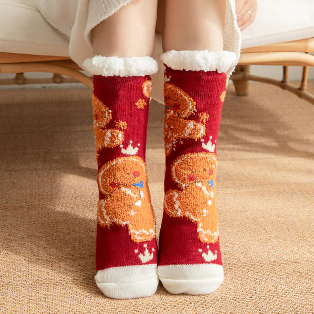 Winter warm christmas series floor socks