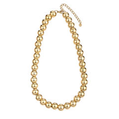 Chunky stainless steel ball bead necklace