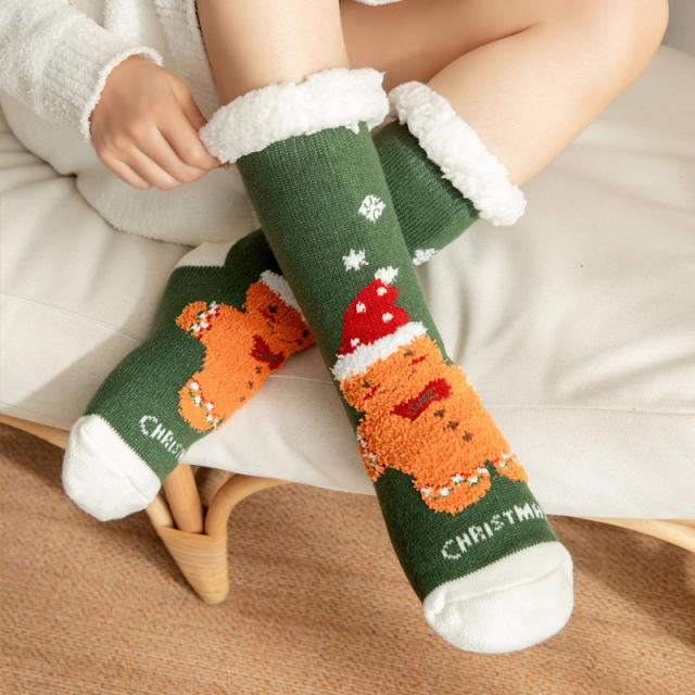 Winter warm christmas series floor socks
