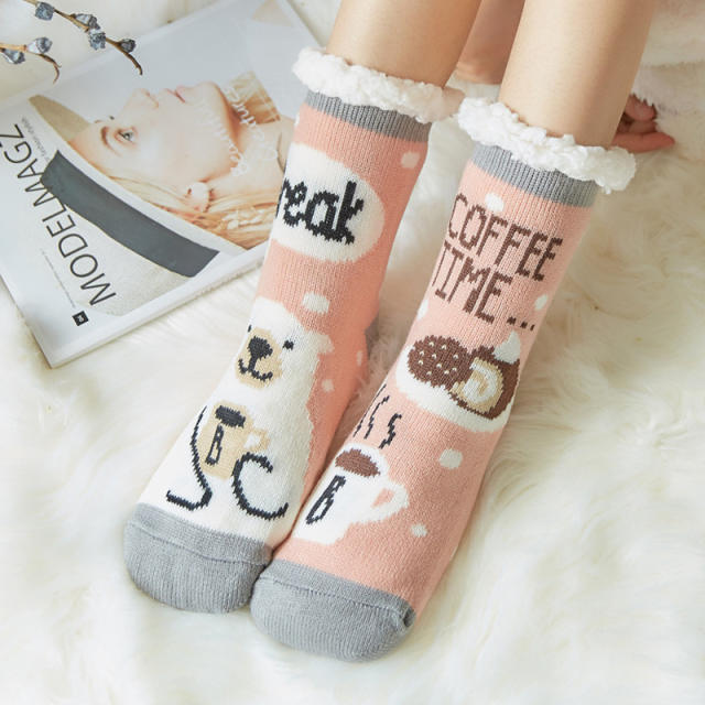 Winter warm christmas series floor socks