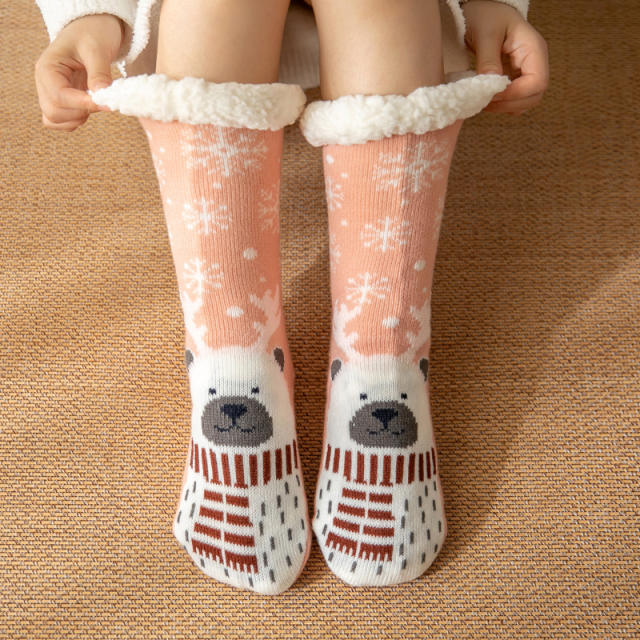 Winter warm christmas series floor socks