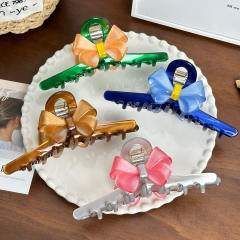 12.8cm large size sweet bow Acetate hair claw clips