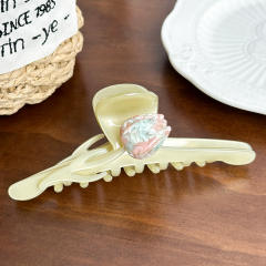 12.8CM Large size sweet tulip flower hair claw clips