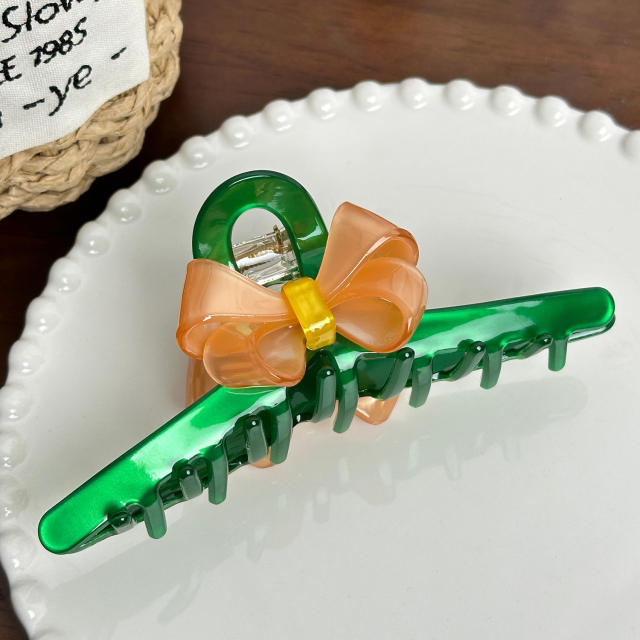 12.8cm large size sweet bow Acetate hair claw clips