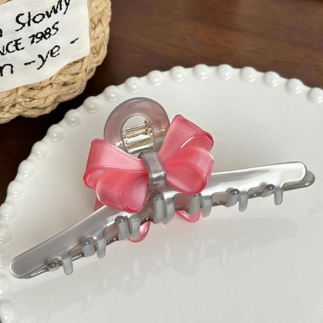 12.8cm large size sweet bow Acetate hair claw clips