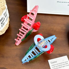 12.8CM Large size sweet tulip flower hair claw clips