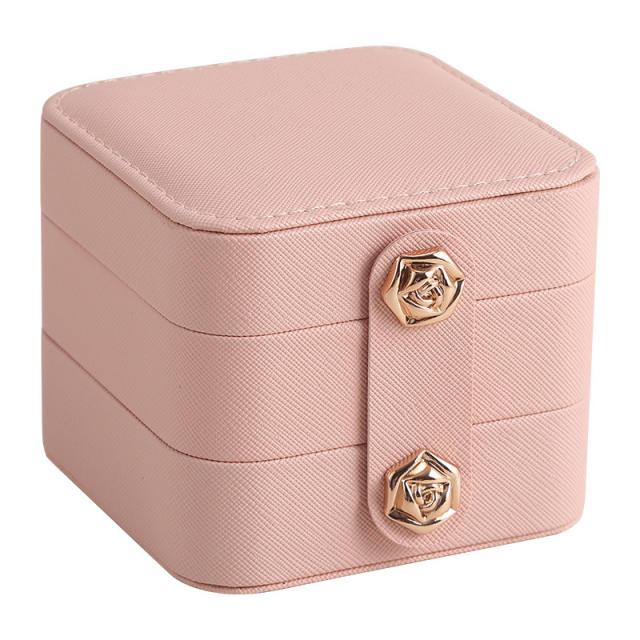 Popular three layer colorful jewelry box travel jewelry storage box