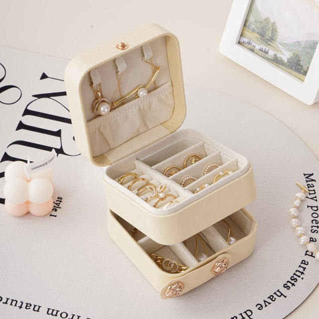 Popular three layer colorful jewelry box travel jewelry storage box