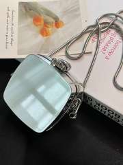 Personality gold silver color acrylic mini bag neat purse