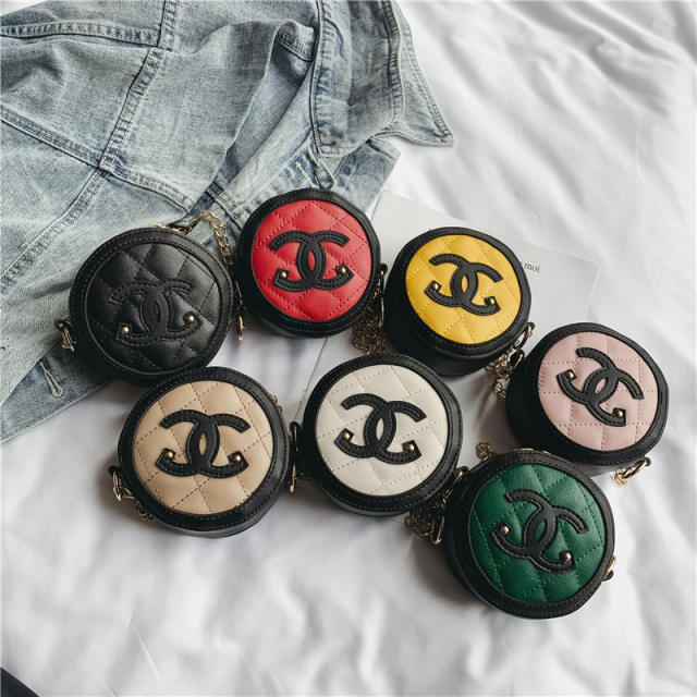 Sweet round shape colorful mini bag for kids adult neat purse