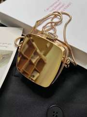 Personality gold silver color acrylic mini bag neat purse