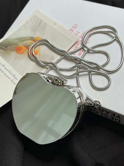 Personality gold silver color acrylic mini bag neat purse