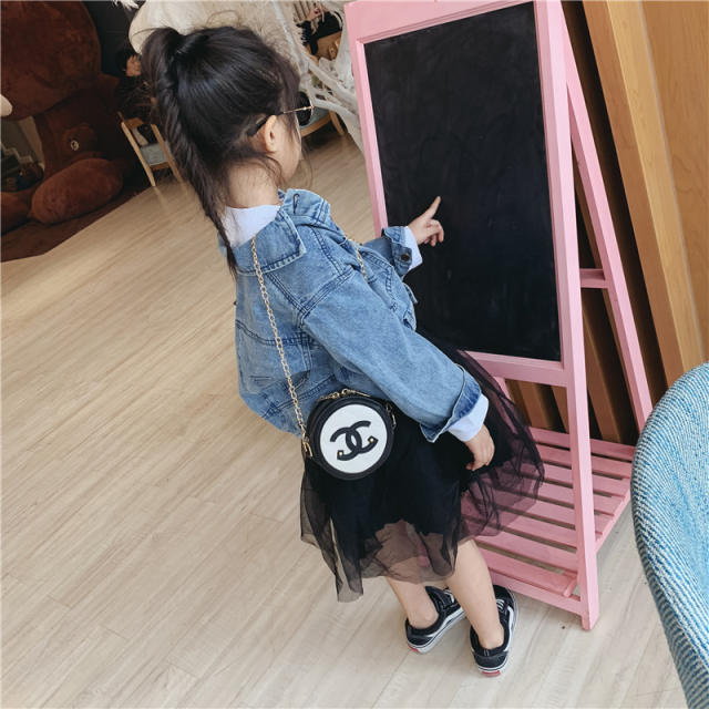 Sweet round shape colorful mini bag for kids adult neat purse