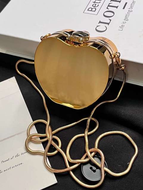 Personality gold silver color acrylic mini bag neat purse
