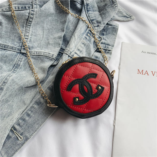 Sweet round shape colorful mini bag for kids adult neat purse