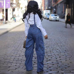 Occident fashion loose casual denim Overalls for women
