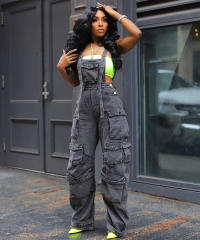 Occident fashion loose casual denim Overalls for women