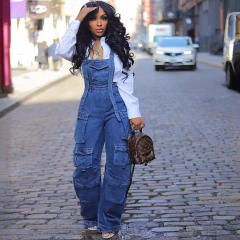Occident fashion loose casual denim Overalls for women