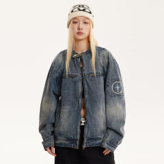 Vintage Washed denim casual jean jacket