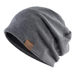 Thin thick warm winter beanie cap for men women