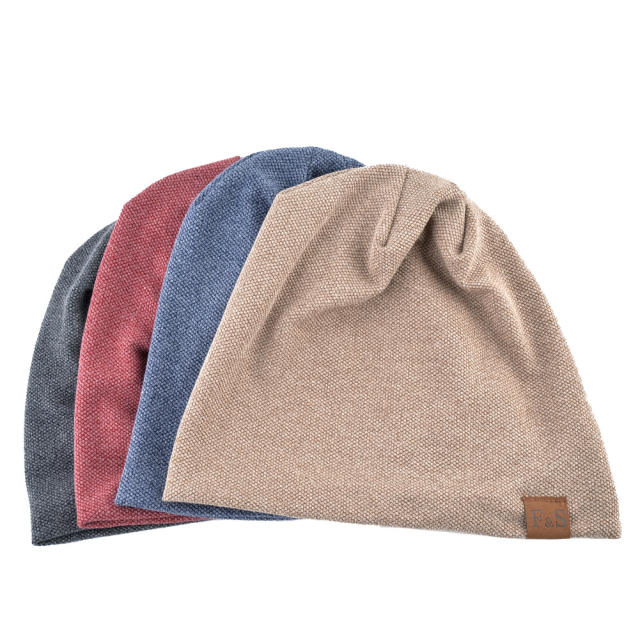 Thin thick warm winter beanie cap for men women