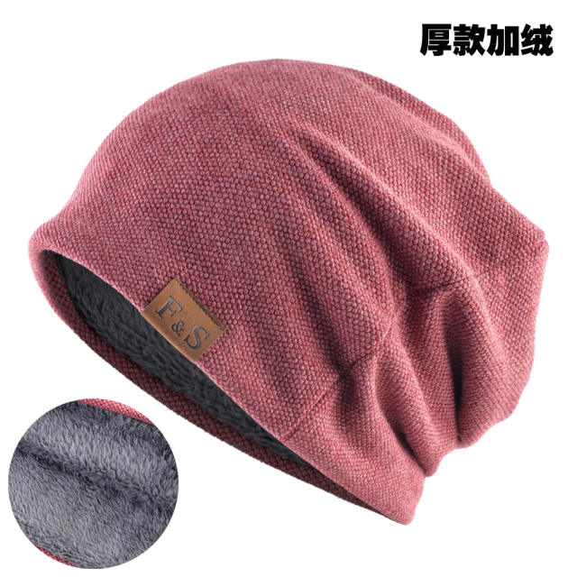 Thin thick warm winter beanie cap for men women