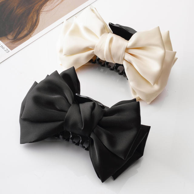 Elegant stereo bow large size hair claw clips 15cm