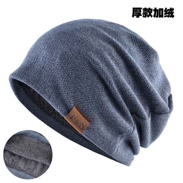 Thin thick warm winter beanie cap for men women