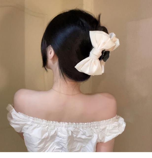 Elegant stereo bow large size hair claw clips 15cm