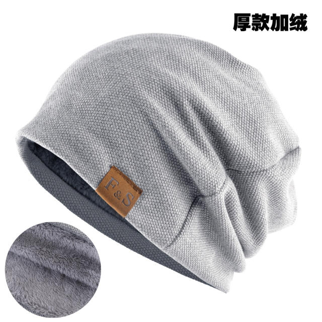 Thin thick warm winter beanie cap for men women