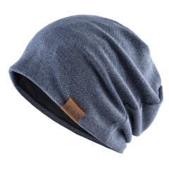 Thin thick warm winter beanie cap for men women