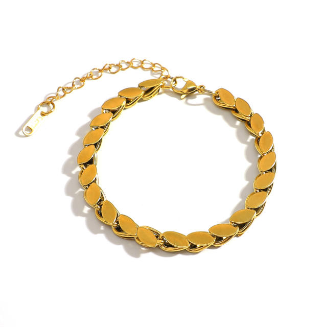 18KG hot sale figaro chain cuban link chain stainless steel bracelet