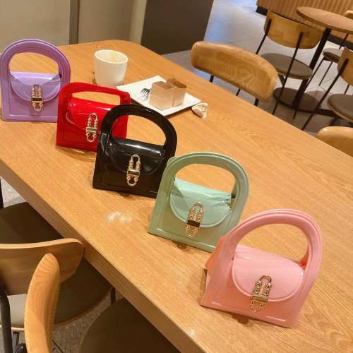 Candy color PVC material jelly bag cute purse