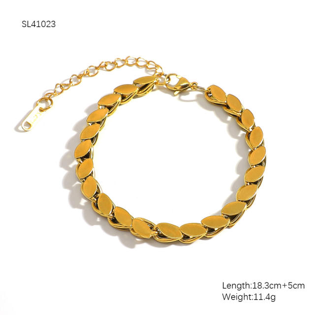 18KG hot sale figaro chain cuban link chain stainless steel bracelet